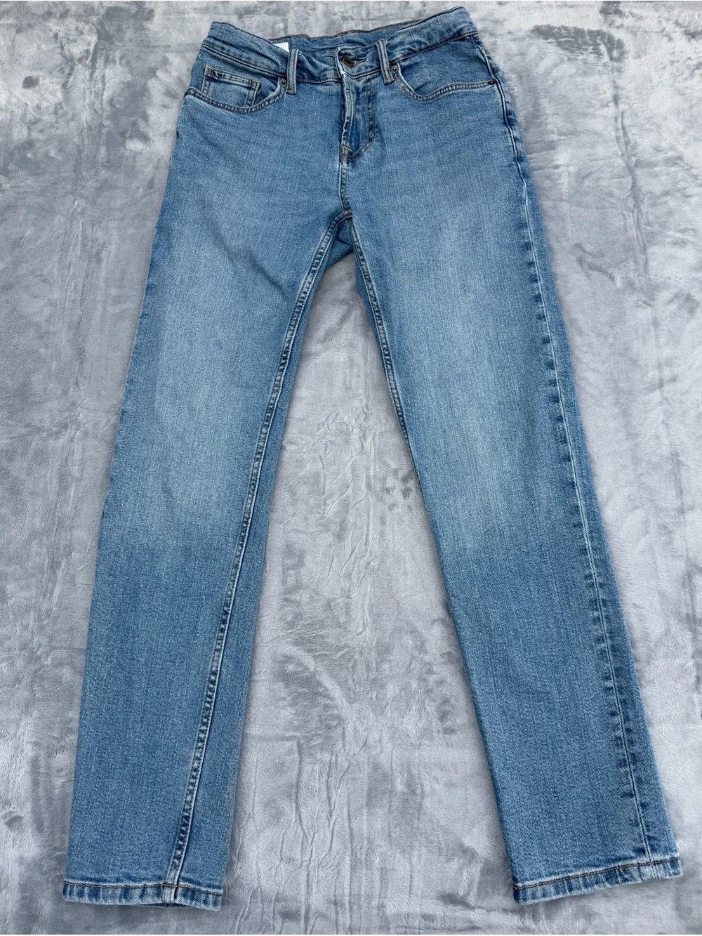 ZARA US 29 Blue Denim Straight Jeans NEW 5-Pocket Design